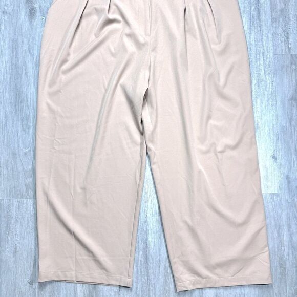 Wide Leg Tan Pants 4X - Picture 3 of 7